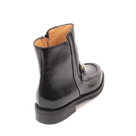 Luca Grossi 735 Black Patent Leather Zip-Up Ankle Boots - Picture 4 of 8